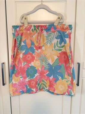 Princess Goes Hollywood Floral  Women Skirt Med Tropical Whimsy Barbiecore Beach